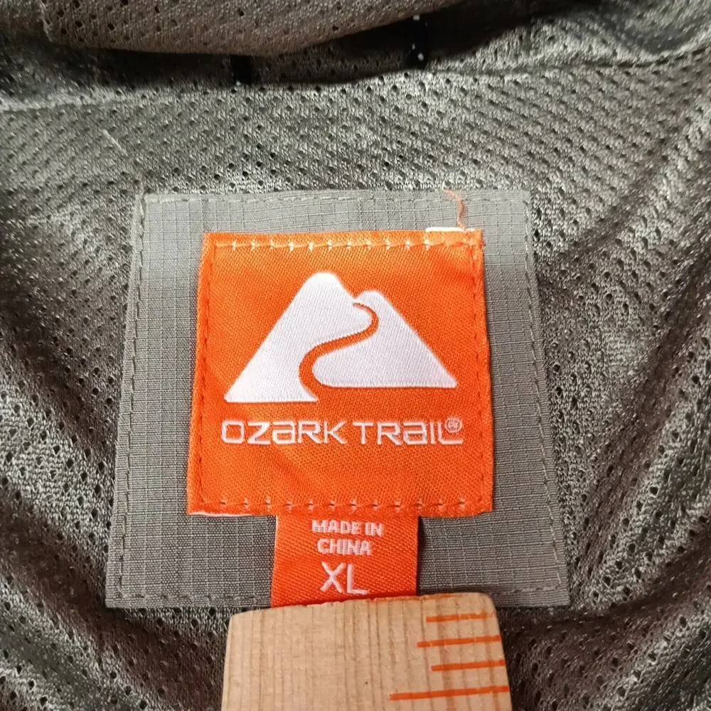 NWT Ozark Trail Windbreaker Jacket Men's XL‎ Taupe Falls Zip Pockets Hooded